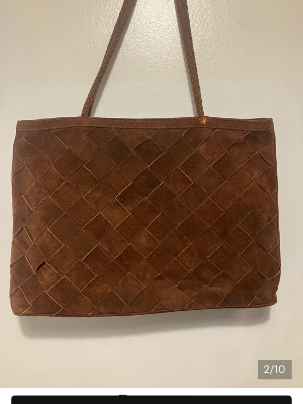Bembien Gabrielle Handmade Suede Dark Brown Carryall Large 👜 Tote🥰🥰